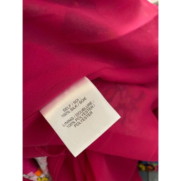Tanya Taylor Nat Women’s Silk Mini Dress size 2 NWOT V-Neck Hot Pink Floral $495 - Picture 12 of 12